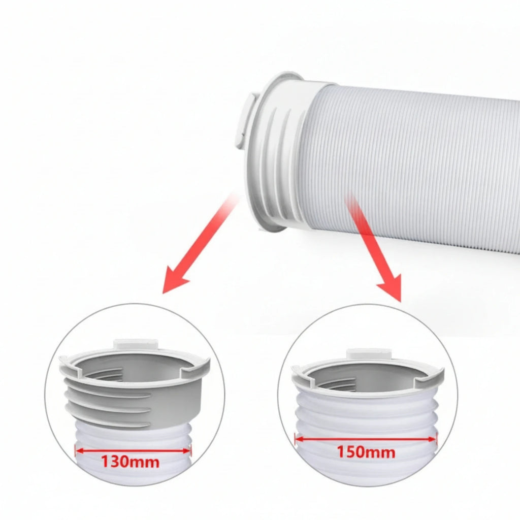 Air Conditioning Hose Adapter with Locking Tabs 130mm Exhaust Outlet Connector for Home Cooling  - Automotive LED Light