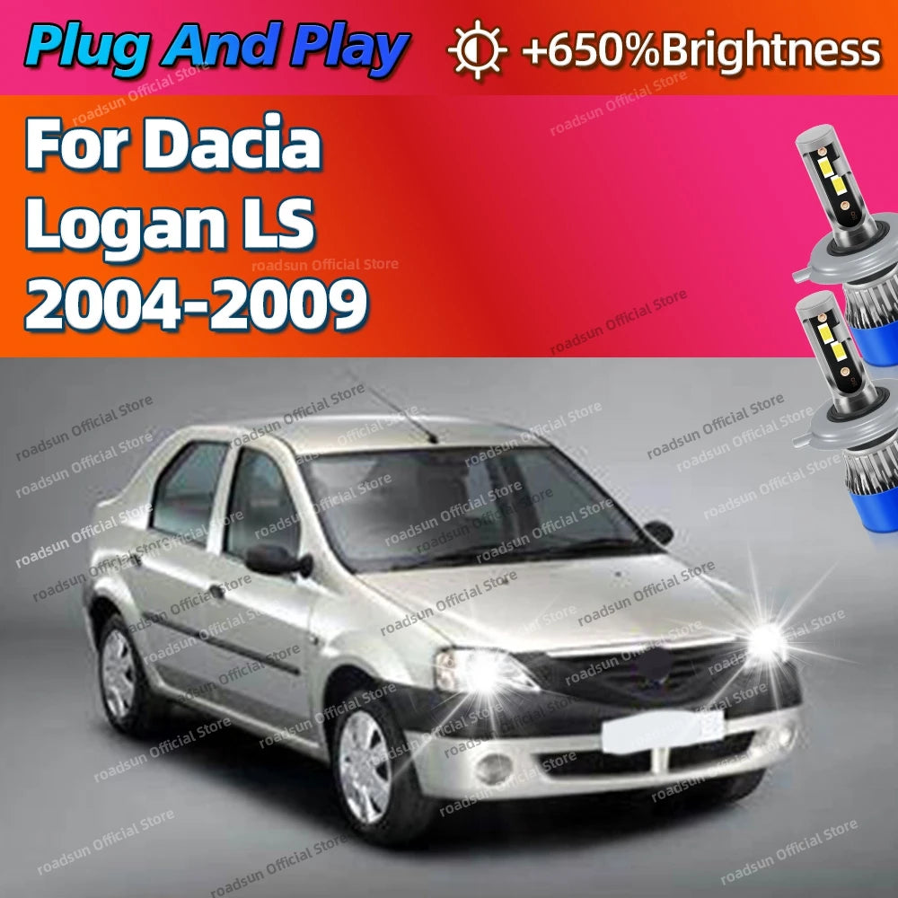 H4 LED Bulb Turbo Headlight 30000LM Powerful Best Car Lamp with Fan For Dacia Logan LS 200
