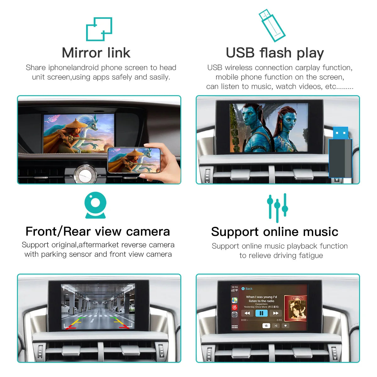 AUTOABC Wireless Carplay For LEXUS 2014-2019 CT ES GS IS LC LS LX NX RC RX UX Android Auto | AUTOKITSHOP