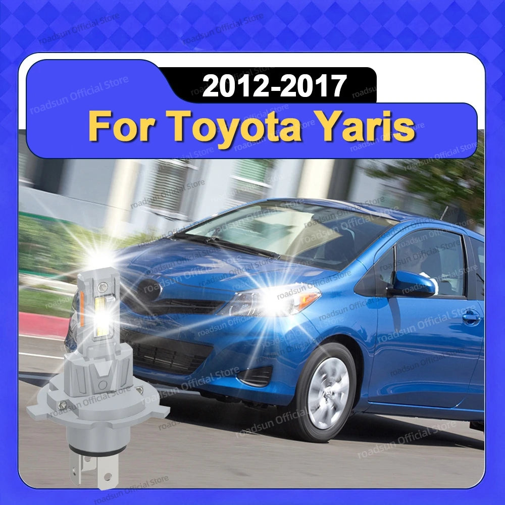 LED Lights 180W Hi/Lo Beam 6000K Headlight Bulb Plug and Play For Toyota Yaris 2012 2013 2