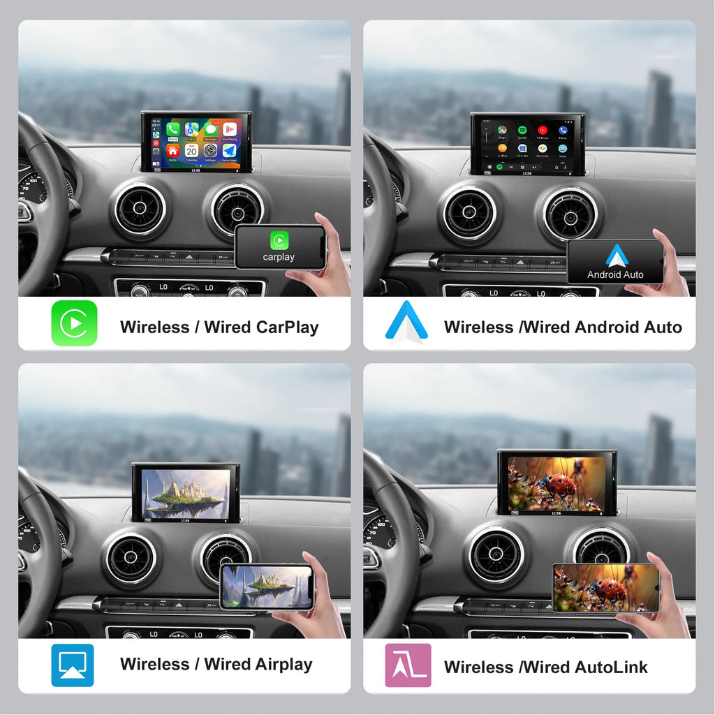 AUTOABC Wireless CarPlay Android Auto Interface for Audi A3 A4 A5 Q2 Q7 Q5L 8V AirPlay Mir