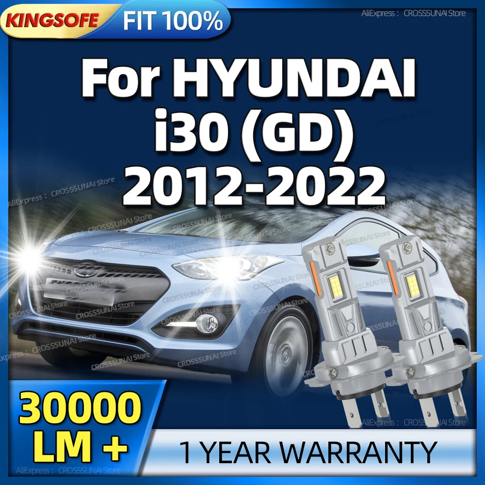 2/4Pcs 180W Led Lights Headlight Bulb Car Lamp For HYUNDAI i30 GD 2012 2013 2014 2015 2016