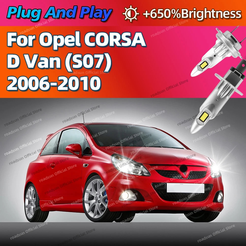 2/4Pcs LED Bulb High Power 180W Headlight CSP Chips 6000K Car Lamp Plug Play For Opel CORS
