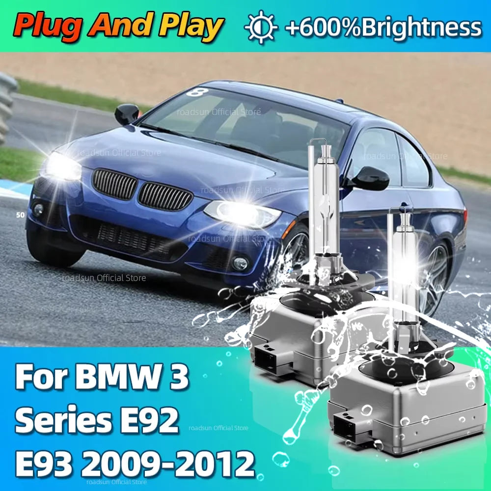 35W Xenon D1S HID Bulb 6000K Headlight 10000LM Bright Car Lamp For BMW 3 Series E92 E93 20