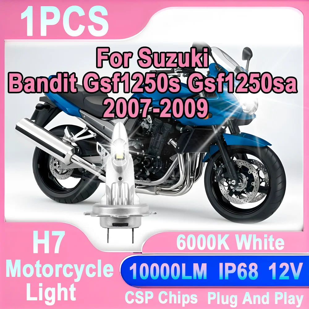 H7 10000LM Canbus Error Motorcycle Led Light Led Headlight Free 12V Plug And Play For Suzu
