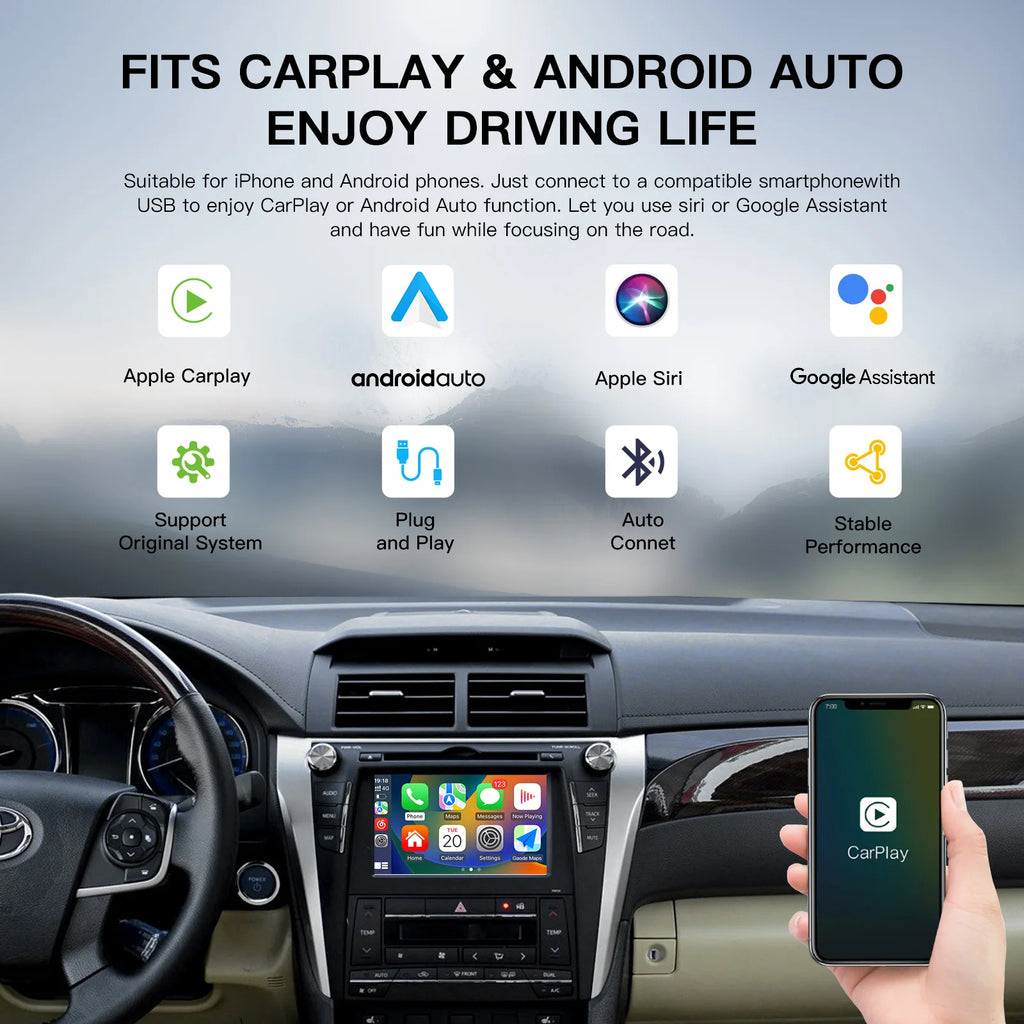 AUTOABC Wireless Carplay Android Auto for TOYOTA Touch2 Entune2.0 Highlander Tundra Sienna | AUTOKITSHOP