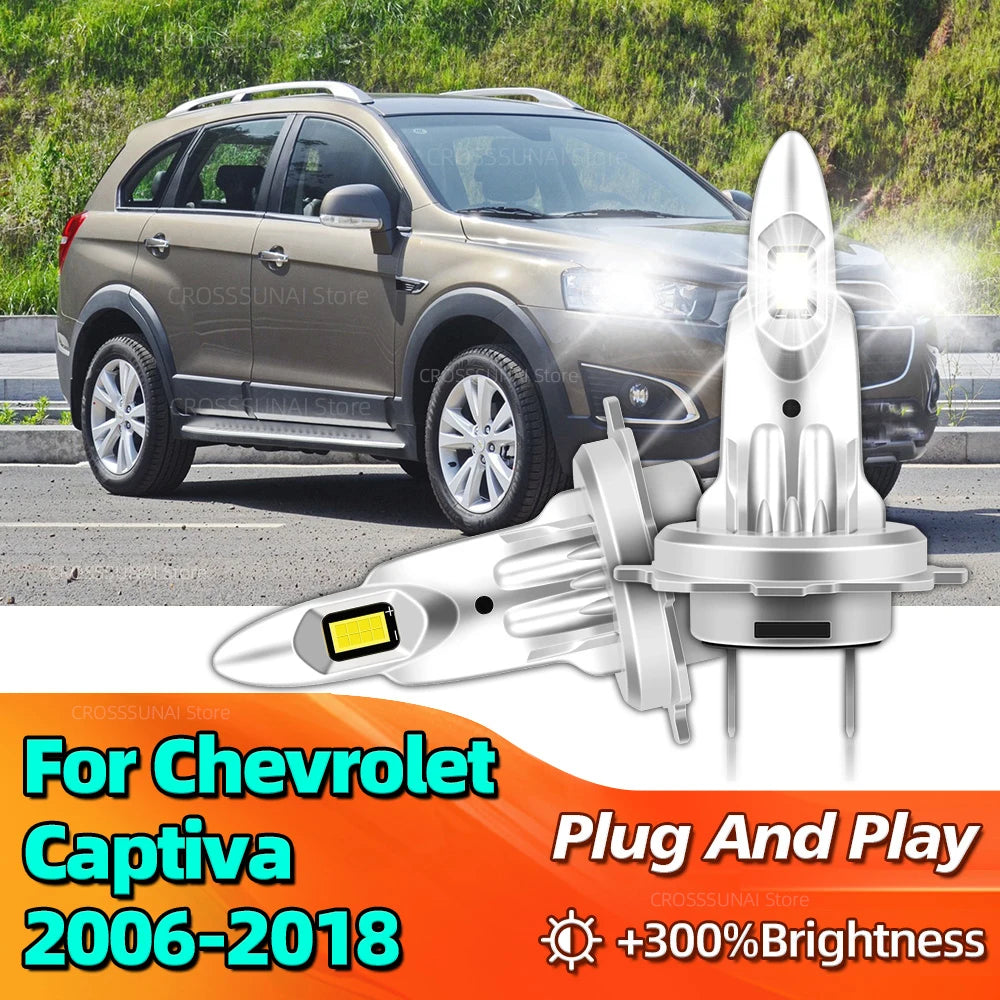 30000LM H7 LED Headlight Bulb CSP 3570 Car Lamp Canbus Light 6000K For Chevrolet Captiva 2