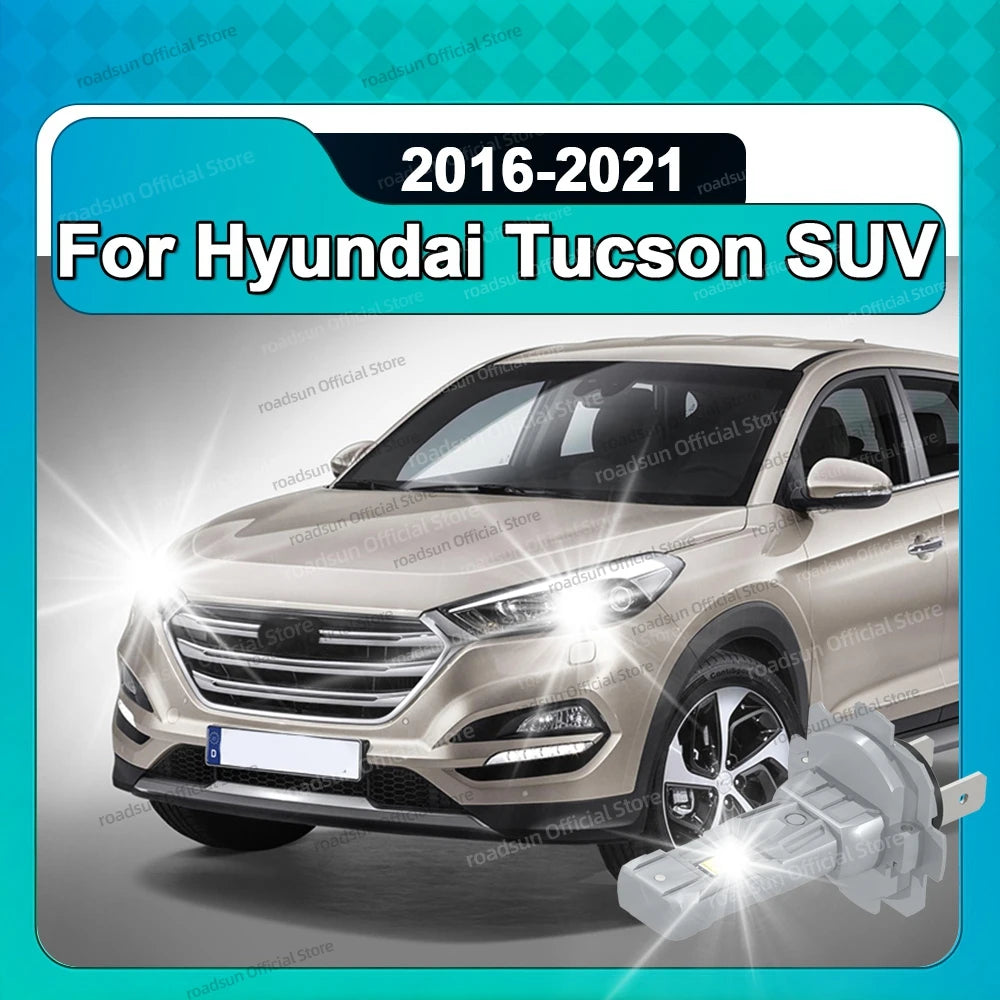 2/4Pcs H7 LED Bulb Headlight Wireless 180W Car Headlamp Auto Lamp Plug Play For Hyundai Tu
