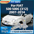 2/4Pcs LED Light 30000Lm Head Lamp Wireless Car Headlight Bulbs For FIAT 500 500C 312 2007
