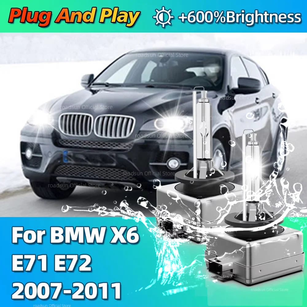 HID Xenon D1S Car Headlight Replacement Bulbs 35W 10000LM Bright Auto Light 6000K For BMW