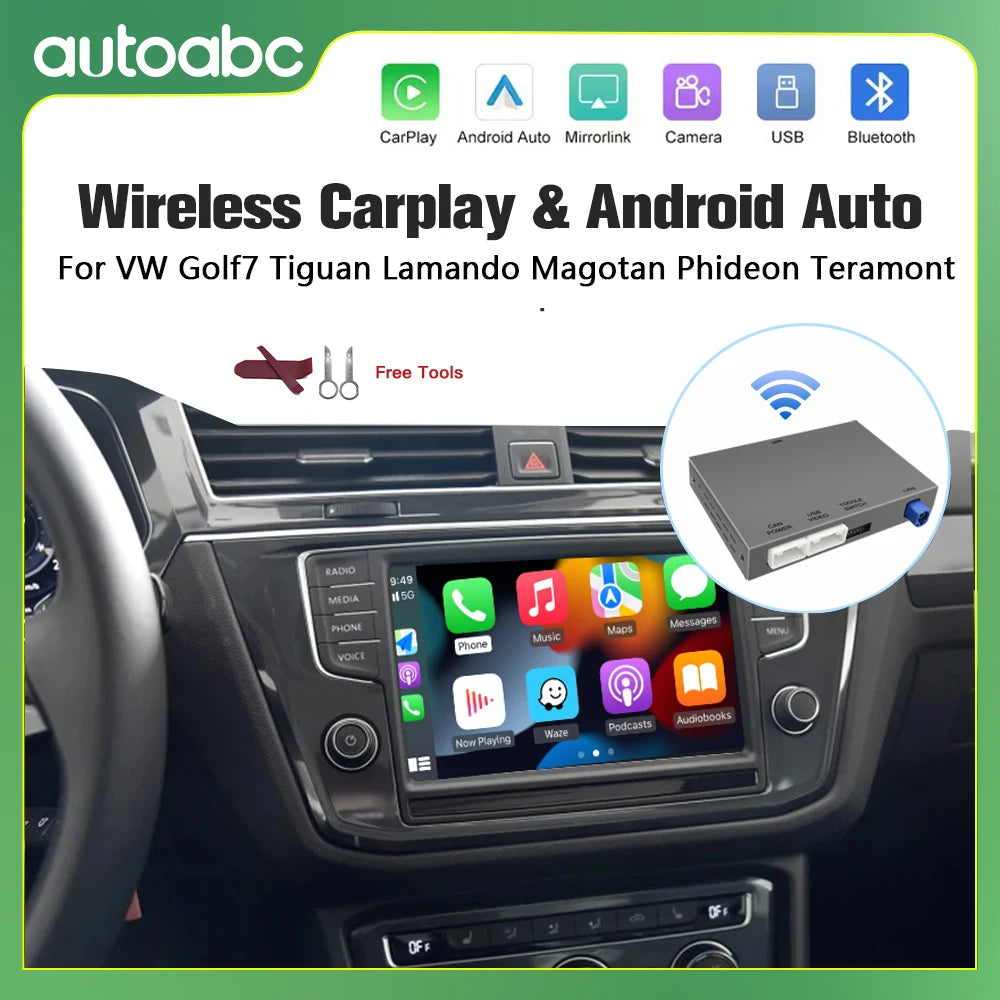 Wireless Carplay Android AUTO for Volkswagen Golf 7 Tiguan Lamando Magotan Phideon Teramon