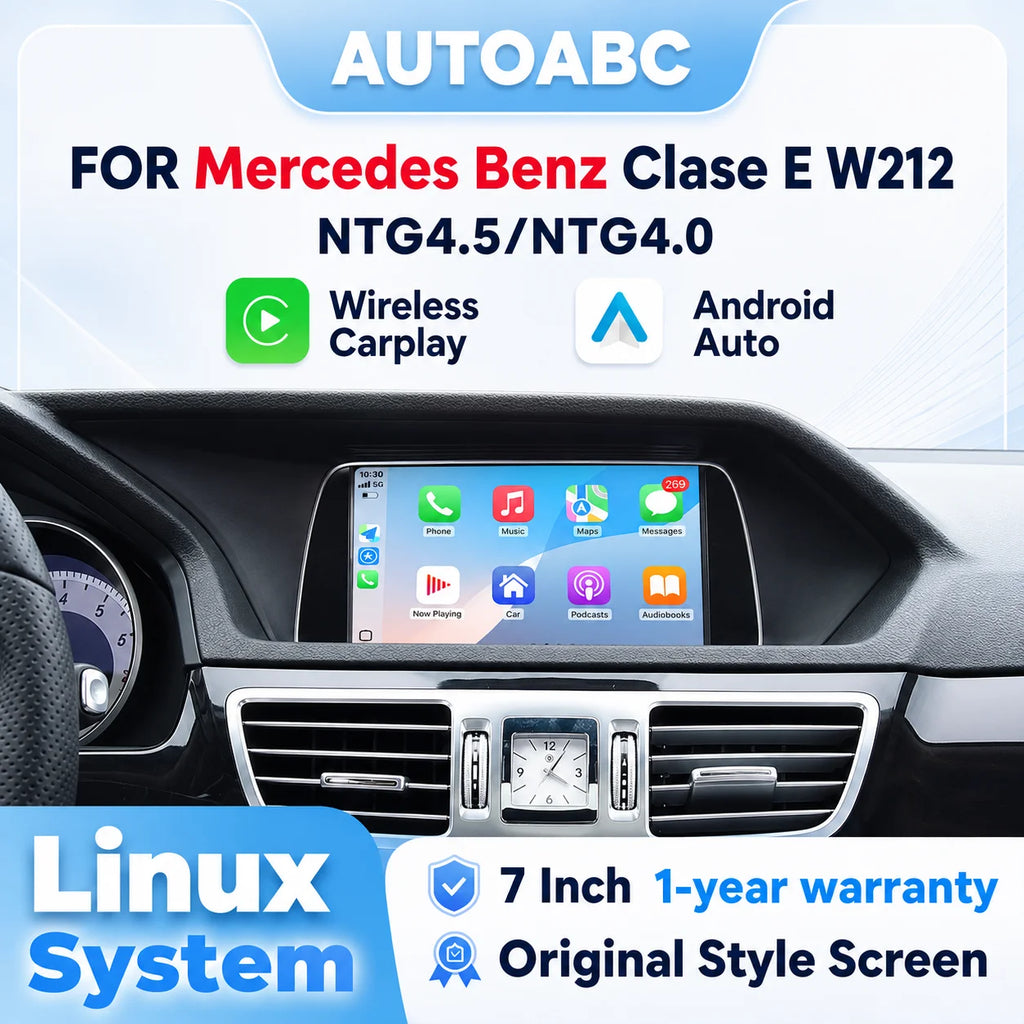 Carplay Android Auto Touchscreen Display For 10-15 Mercedes Benz E Class W212 NTG4.5/NTG4. | AUTOKITSHOP
