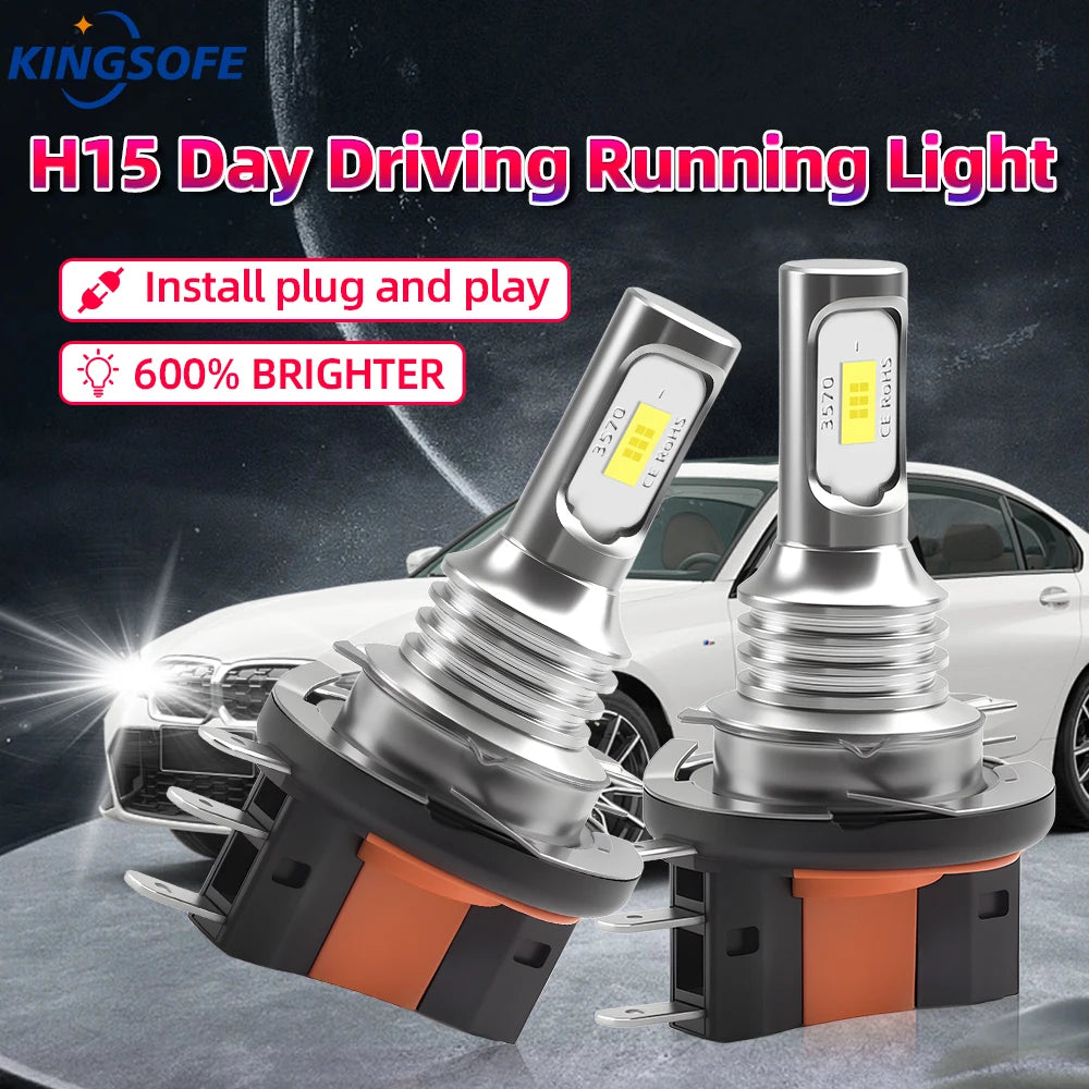 H15 LED Headlight Bulbs 20000LM Turbo Daytime Running Lights 80W Car Lamp For Benz BMW Vol