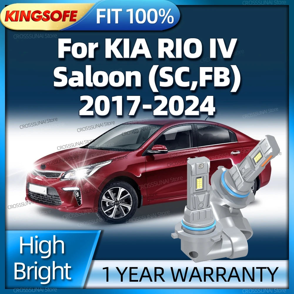 LED Car Lights Canbus High Power 180W Headlight 6000K For KIA RIO IV Saloon SC FB 2017 201