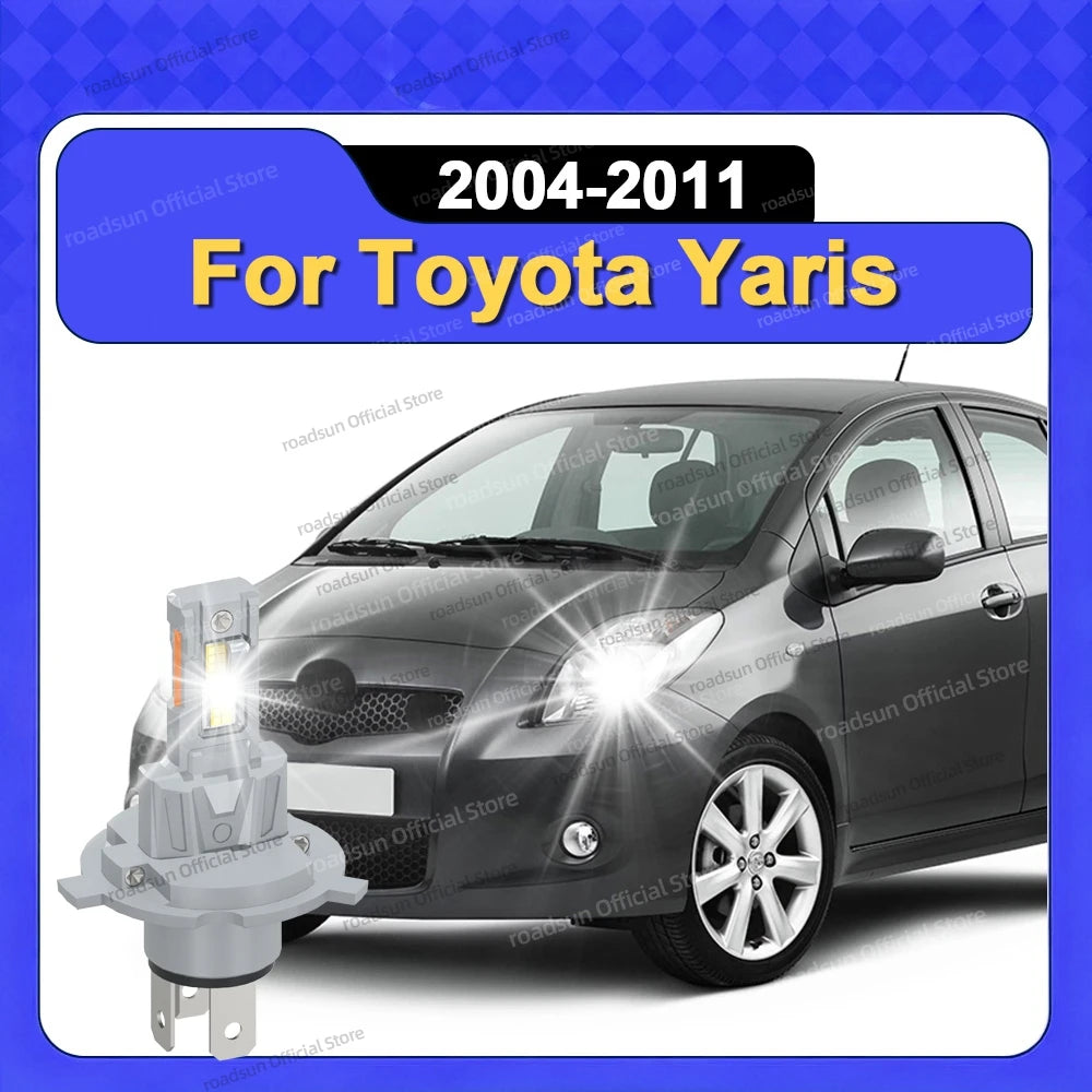 LED Headlight Bulb 30000LM CANBUS Hi-Lo Beam 6000K For Toyota Yaris 2004 2005 2006 2007 20