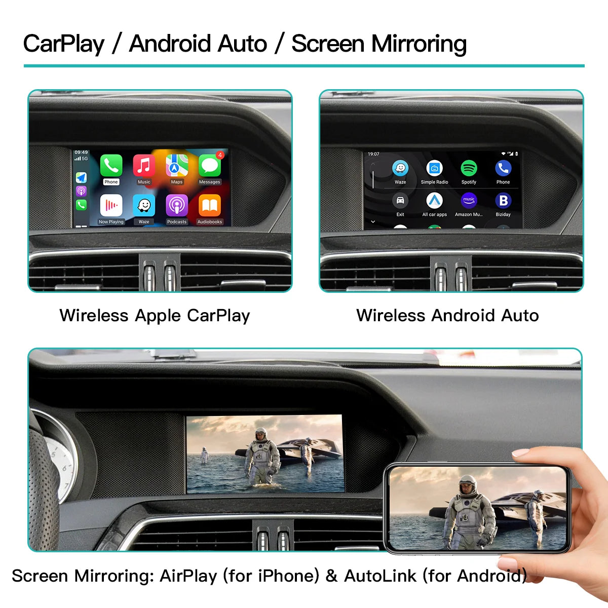 Wireless Carplay Android auto decoder box for Mercedes-Benz A Class B CLA GLA 2011-2015 NT
