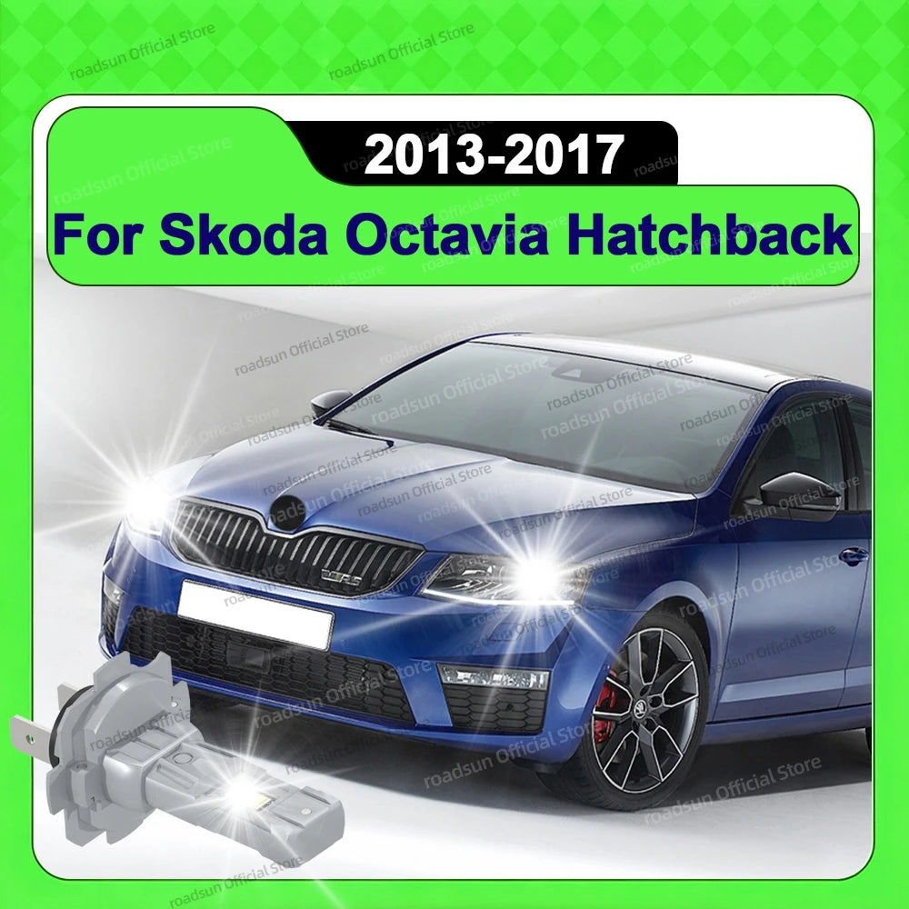 LED Powerful Car Headlight Bulbs 30000LM Super Bright Low Beam For Skoda Octavia Hatchback