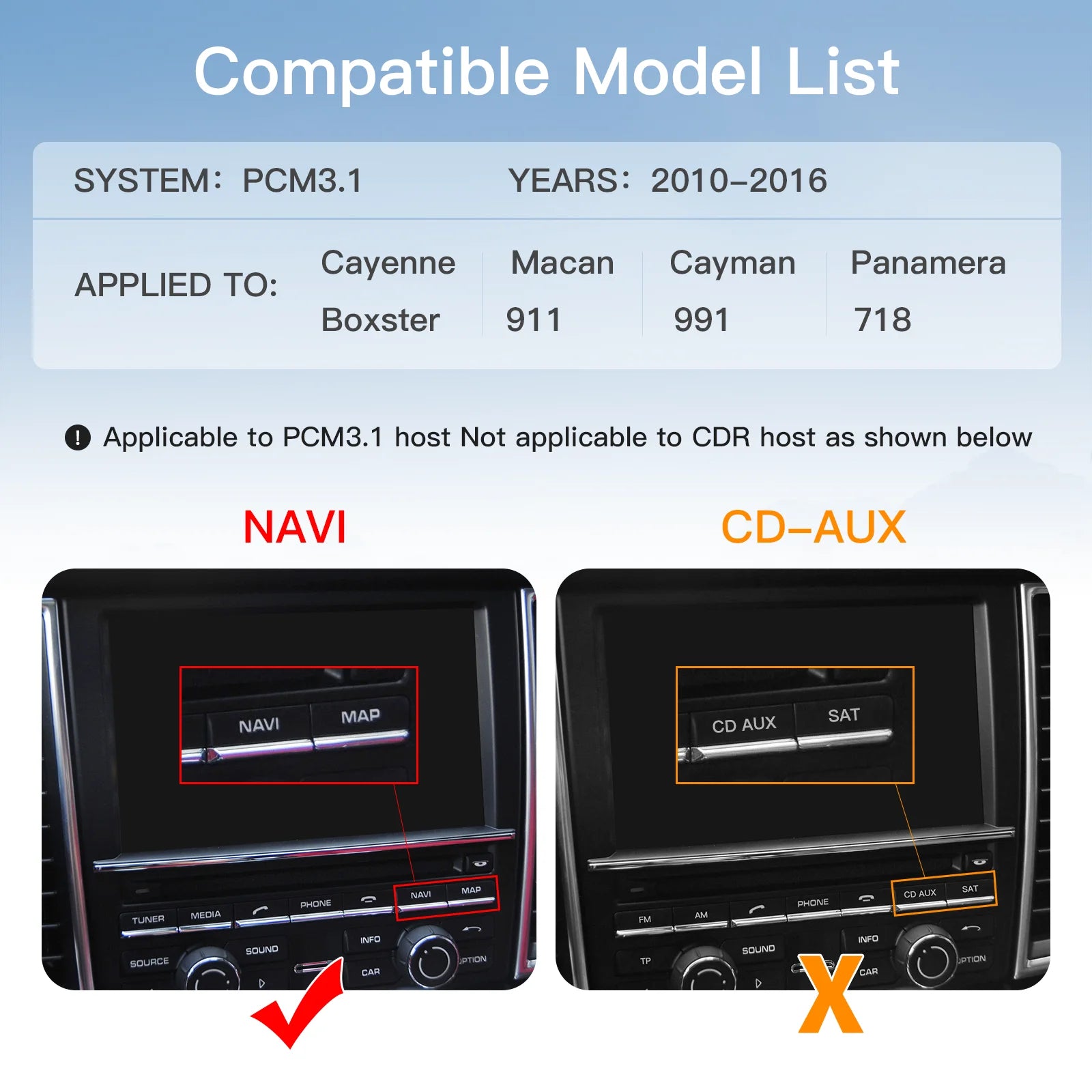 CARABC Wireless Carplay Android Auto For Porsche PCM3.1 Panamera Cayenne Cayman Macan Boxs