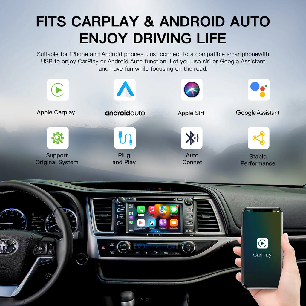 AUTOABC Wireless Carplay Android Auto for TOYOTA Touch2 Entune2.0 Highlander Tundra Sienna | AUTOKITSHOP