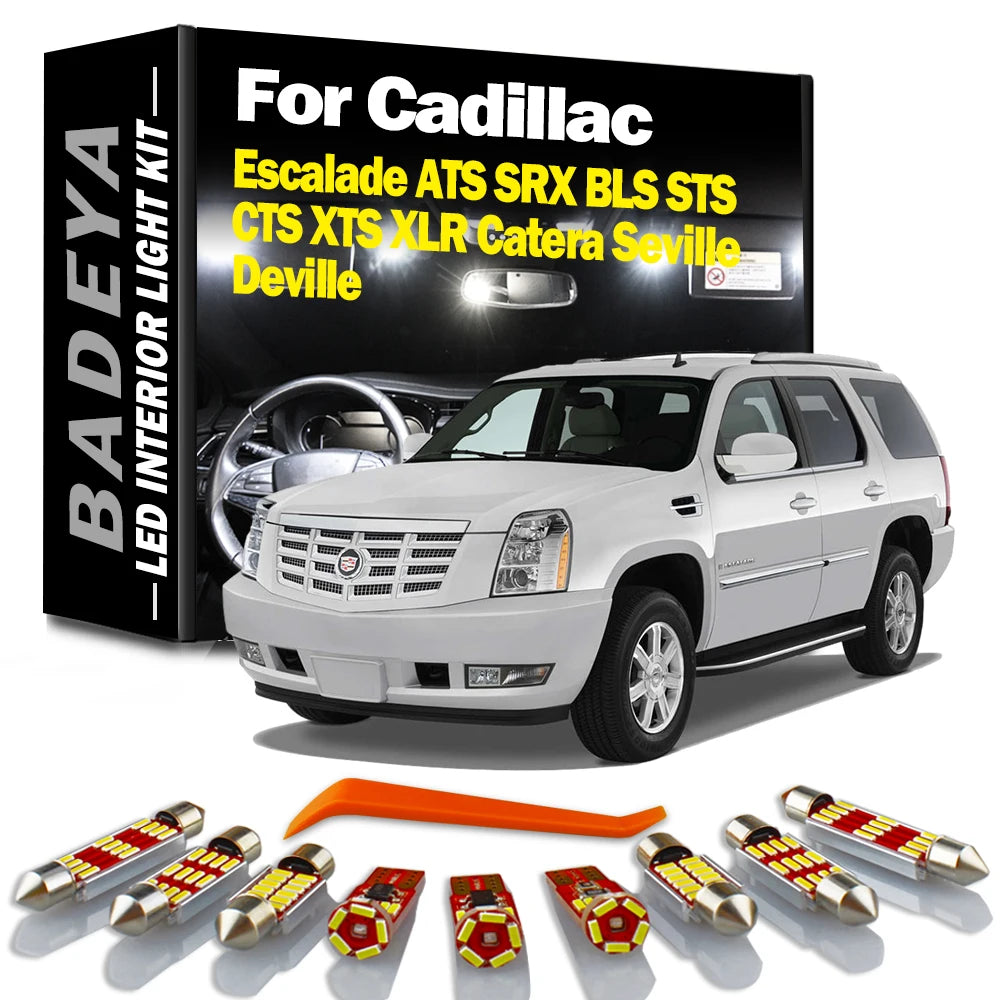 BADEYA Interior Indoor LED Light Kit For Cadillac Escalade ATS SRX BLS STS CTS XTS XLR Cat