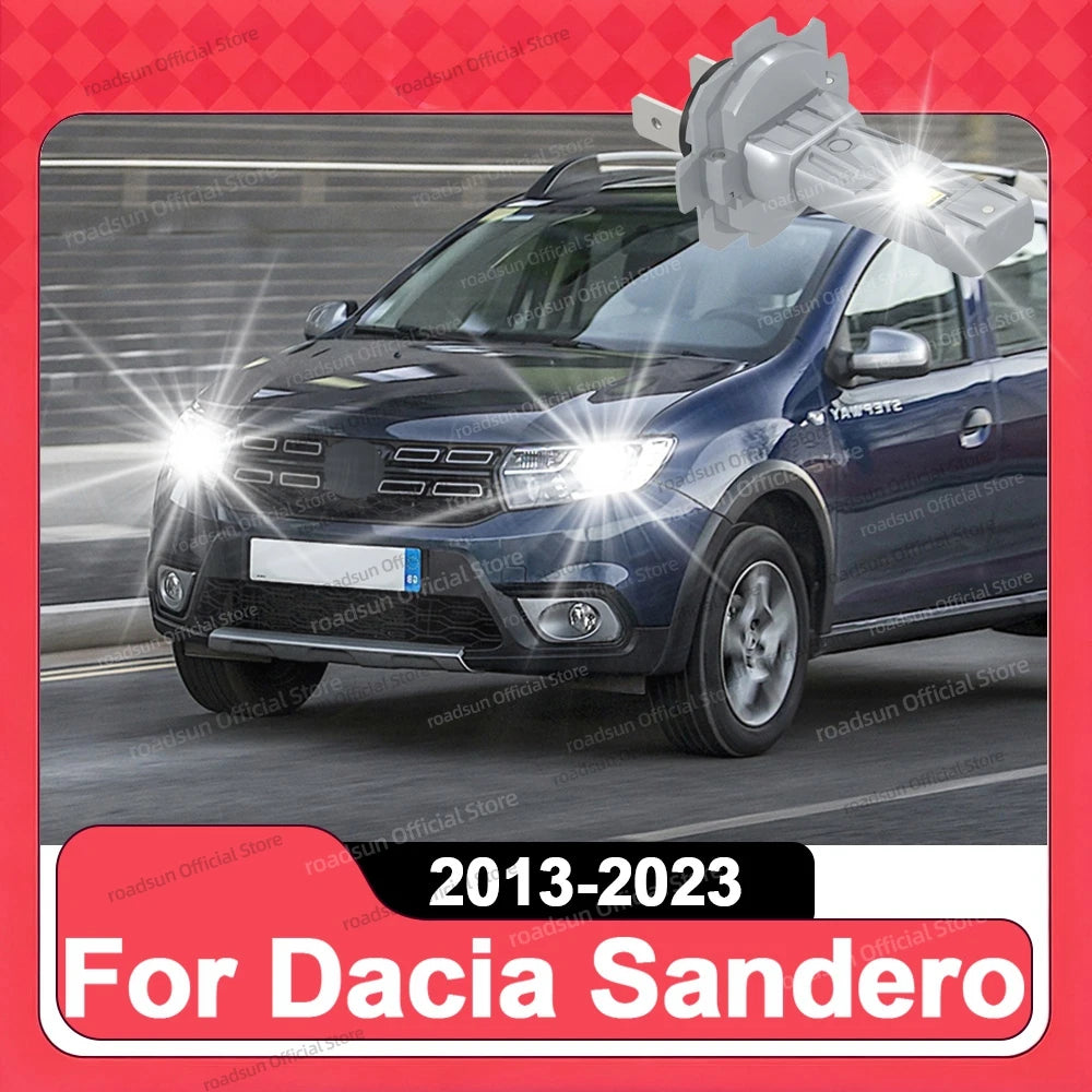 2/4Pcs LED Lights 30000LM H1 H7 6000K Headlight Bulb Car Lamp For Dacia Sandero 2013-2023