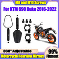 1 Pair Motorcycle Rearview Mirrors Off Road Wide Side Mirror With Screw For KTM 690 Duke 2