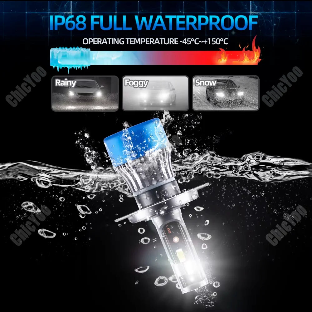 3570 CSP Chips 120W High Power LED Headlights 6000K White Front Headlight Canbus No error