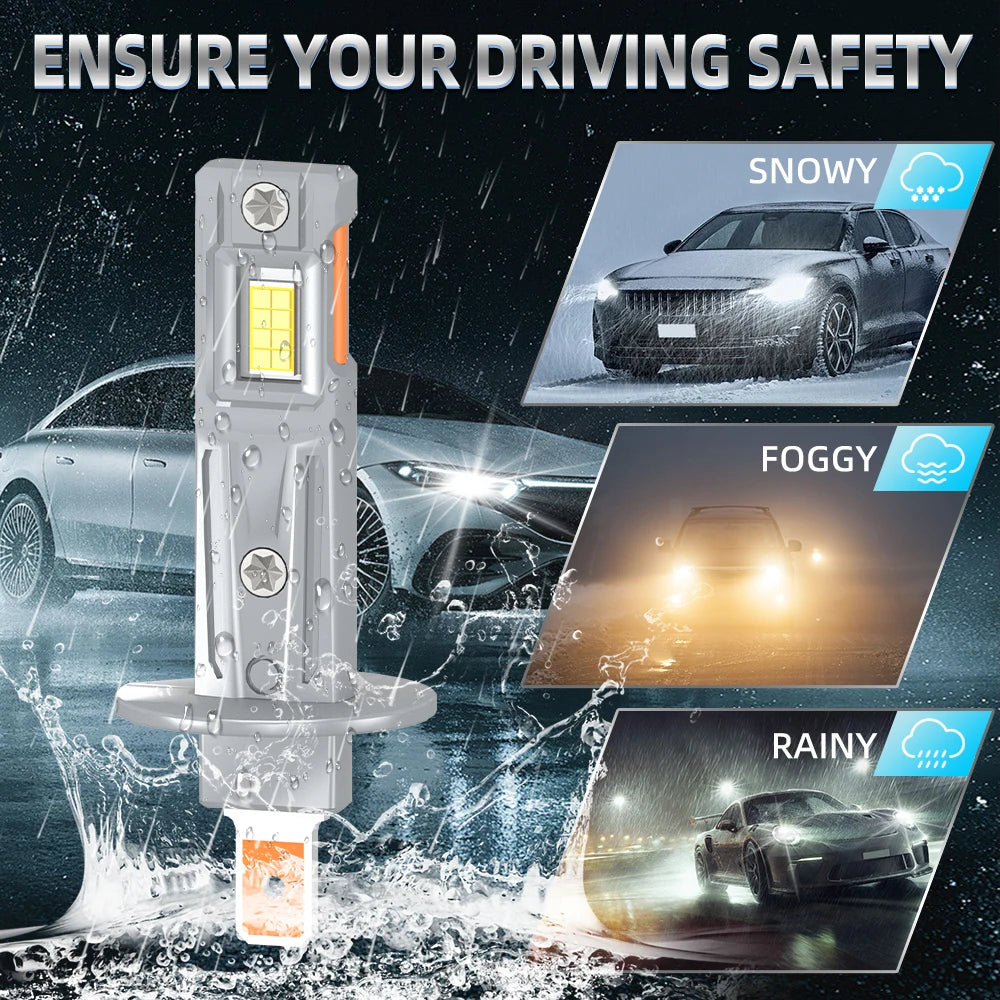 30000LM H1 LED Headlight Bulbs High Beam Car Light 6000K Turbo Led Lamps For Ford Puma SUV