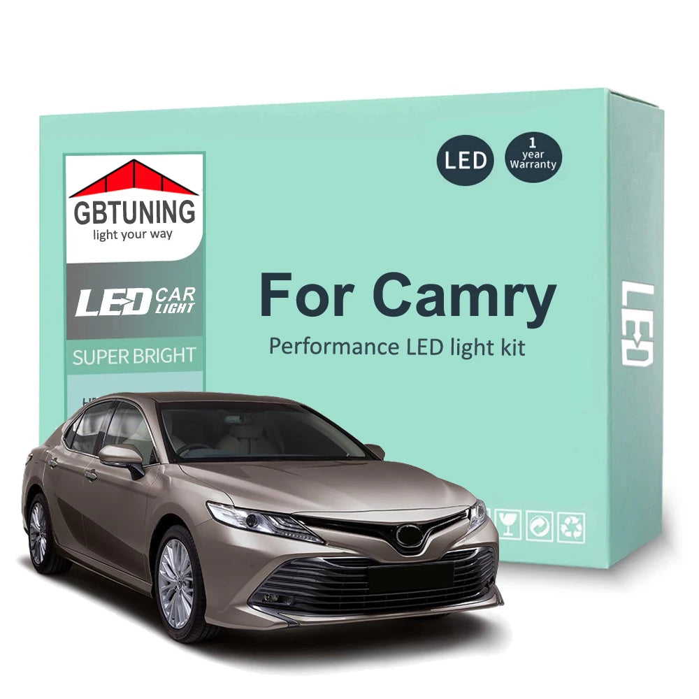 LED Interior Light Kit for Toyota Camry XV10 XV20 XV30 XV40 XV50 XV70 1992- 2017 - Canbus Dome Map Door Trunk Bulbs |...