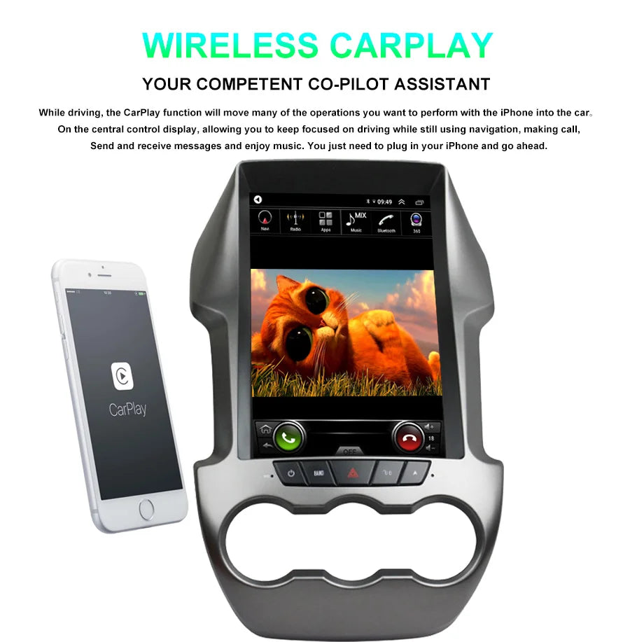 Tesla Style Car Radio usb rds dvd For Ford Ranger F250 Multmedia System Autoradio Android