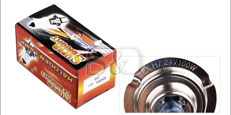 H7 100W Super Bright White 12V 24V Fog Lights Halogen Bulb Car Light Source parking High P