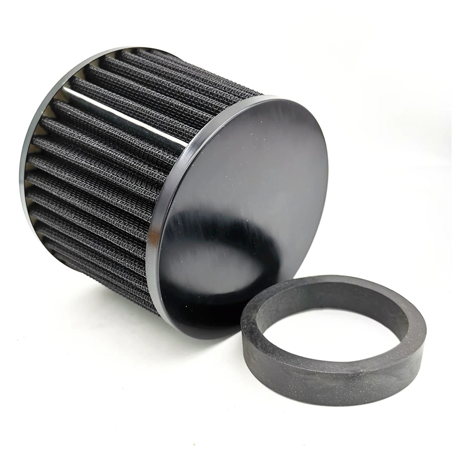 Universal 2.5" 63.5mm Inlet Black Cone Air Filter for Motorcycle ATV Dirt Pit Bike