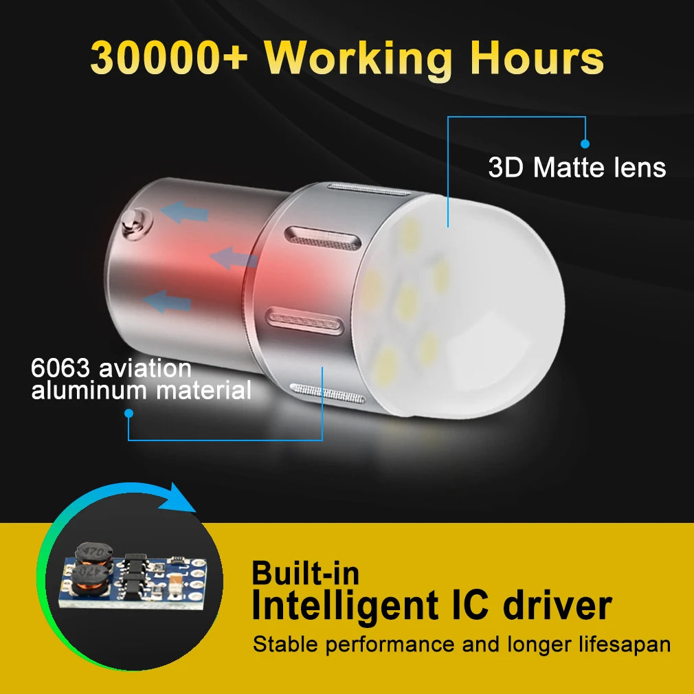 1156 BA15S BAU15S P21W PY21W LED 1157 BAY15D BA15D T20 LED W21/5W W21W 7440 7443 P21 5W Ca