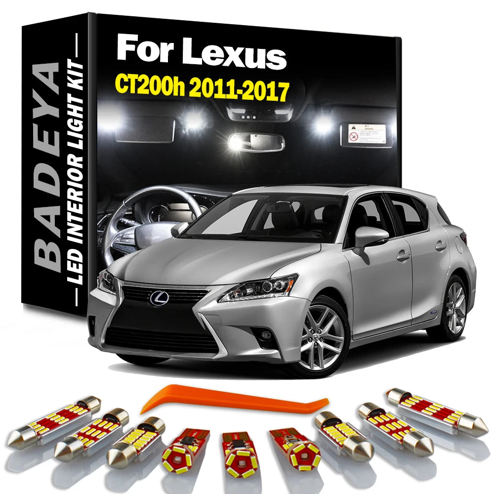 10-Piece LED Interior Light Kit for Lexus 2011-2013 - Canbus Error-Free Interior Bulbs
