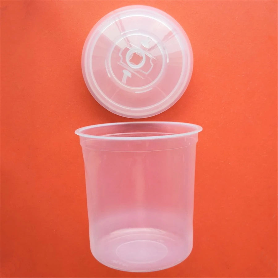 22oz Disposable Paint Cup 1 Hard Cup & Collar For Spray Gun Type H/O Quick Cup
