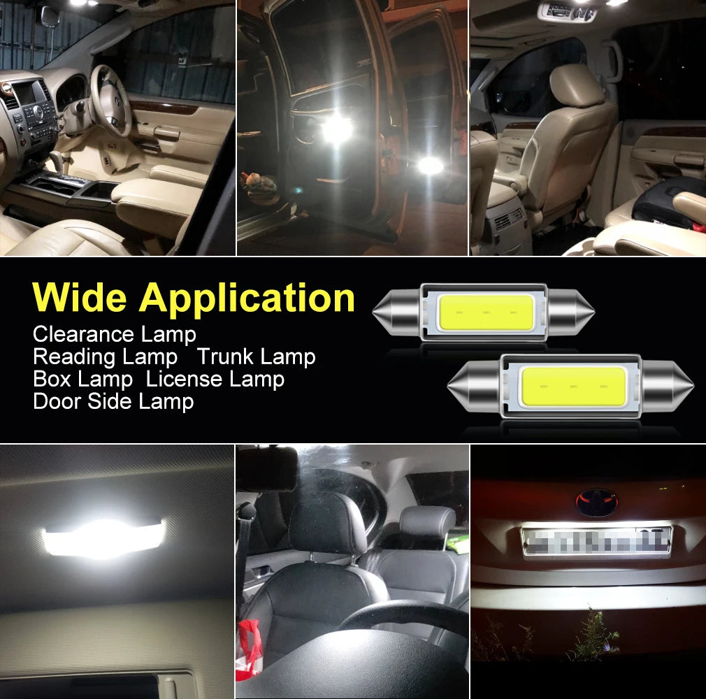 10-Piece LED Interior Light Kit for C10W C5W - Canbus Error-Free Interior Bulbs
