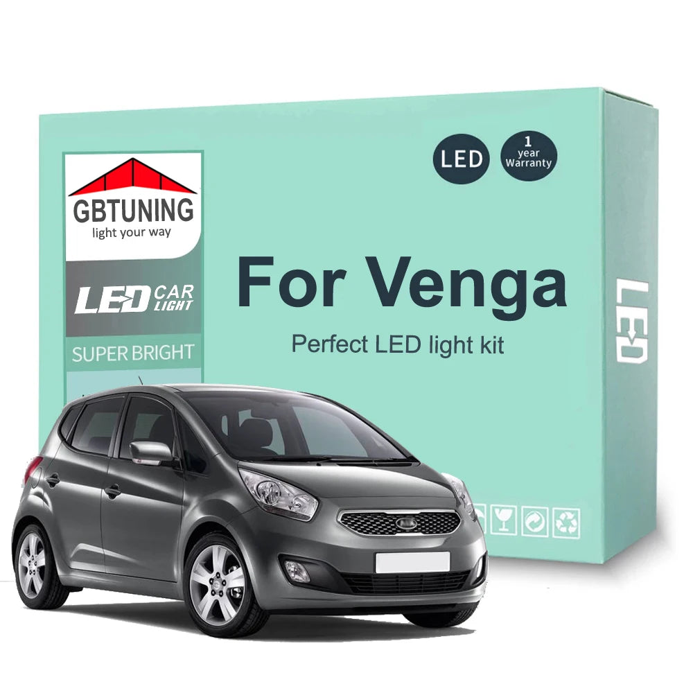 11-Piece LED Interior Light Kit for KIA Venga 2009-2014 - Canbus Dome Map Door Trunk Bulbs | AUTOKITSHOP