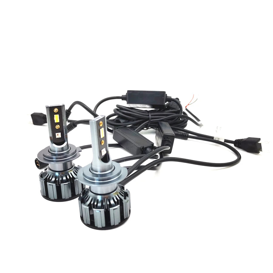 Pair H7 LED RGB 72W 4000LMx2 Car Auto Headlight Driving Fog Bulbs APP Control