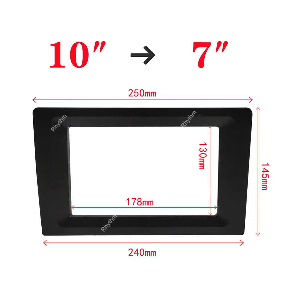 Rhythm Car Fascia for 10 Inch To 7 Inch Universal Main Frame Panel Mount Installation One  | AUTOKITSHOP