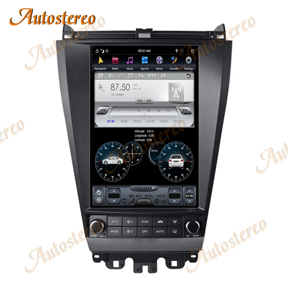Android 11 8+256GB Car Audio GPS Navigation For Honda Accord 7 2003-2007 Tesla Style Car H