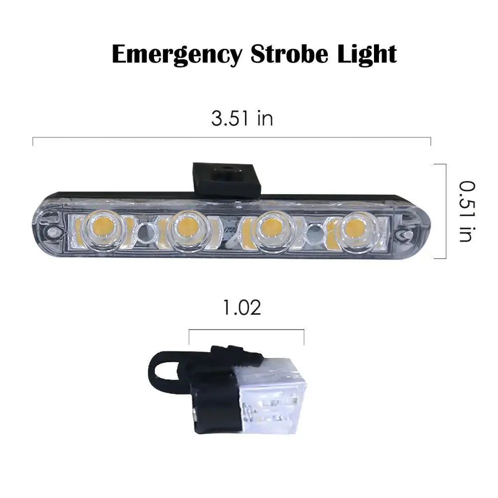 Grill Car LED Light Strobe Red Blue Emergency Remote Wireless Control Flash Signal Fireman | AUTOKITSHOP