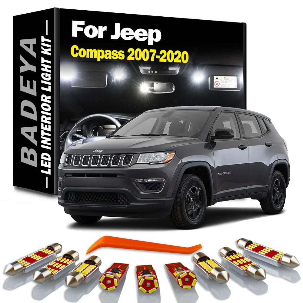 LED Interior Light Kit for Jeep 2007-2014 - Canbus Error-Free Interior Bulbs