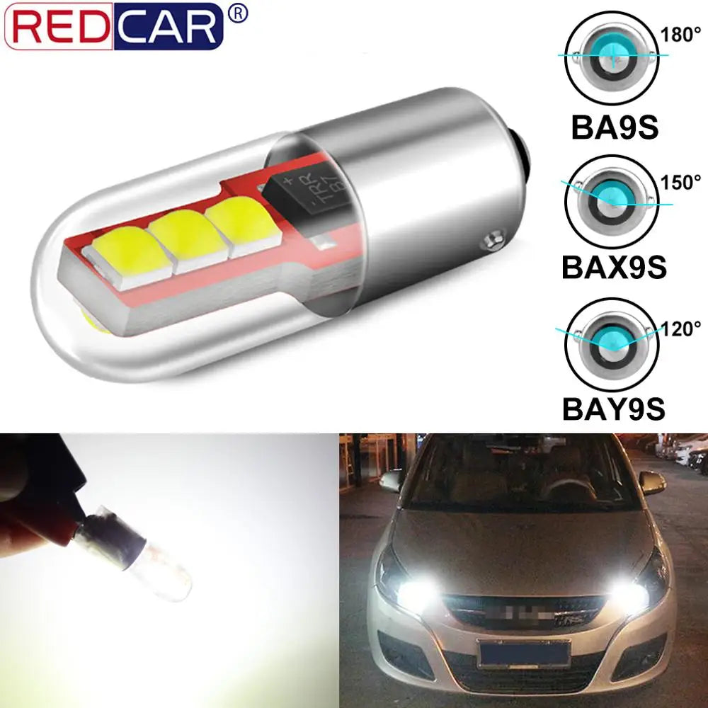 BA9S BAY9S BAX9S H21W T4W H6W Led Bulb 6SMD 3535 Chips Car Auto Backup Reverse Light T2W T