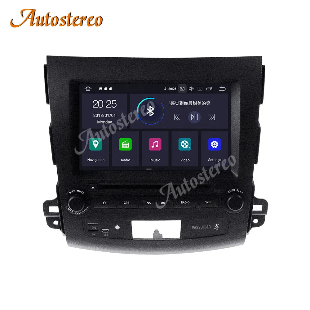 Android 9 Car DVD Player For Mitsubishi Outlander 2006-2012 Headunit Auto Radio Stereo Tap