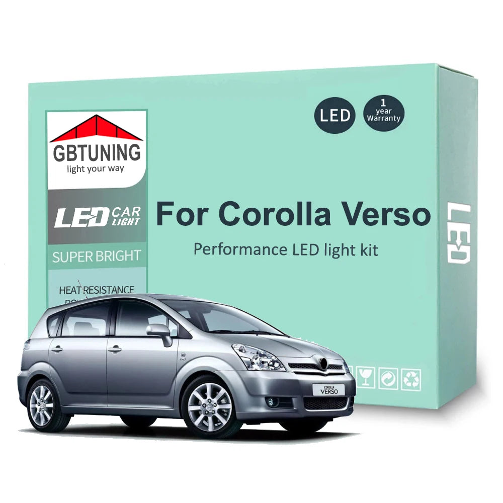 LED Interior Light Kit for Toyota Corolla Verso - Canbus Error-Free Bulbs | AUTOKITSHOP