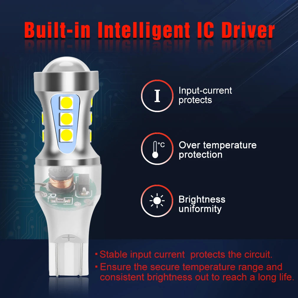 T15 W16W Canbus OBC Error Free Led Bulb 921 912 18SMD 3030 Chips Car Reverse Lamp Auto Bac