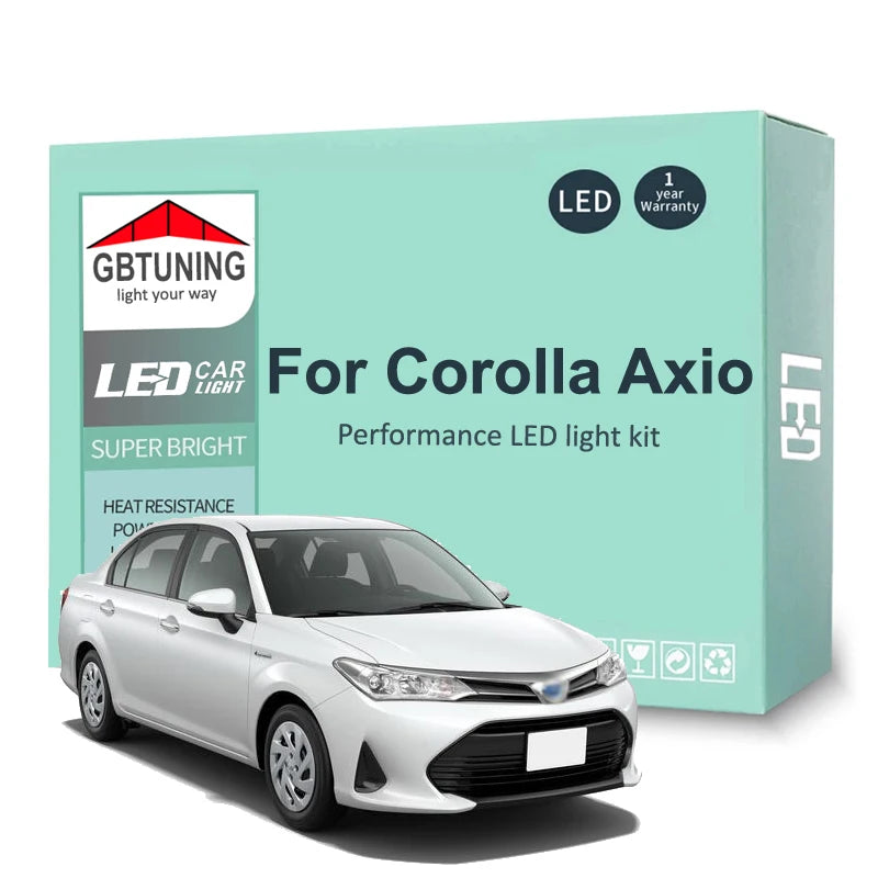 LED Interior Light Kit for Toyota Corolla Axio 2006-2014 - Canbus Dome Map Door Trunk Bulbs | AUTOKITSHOP