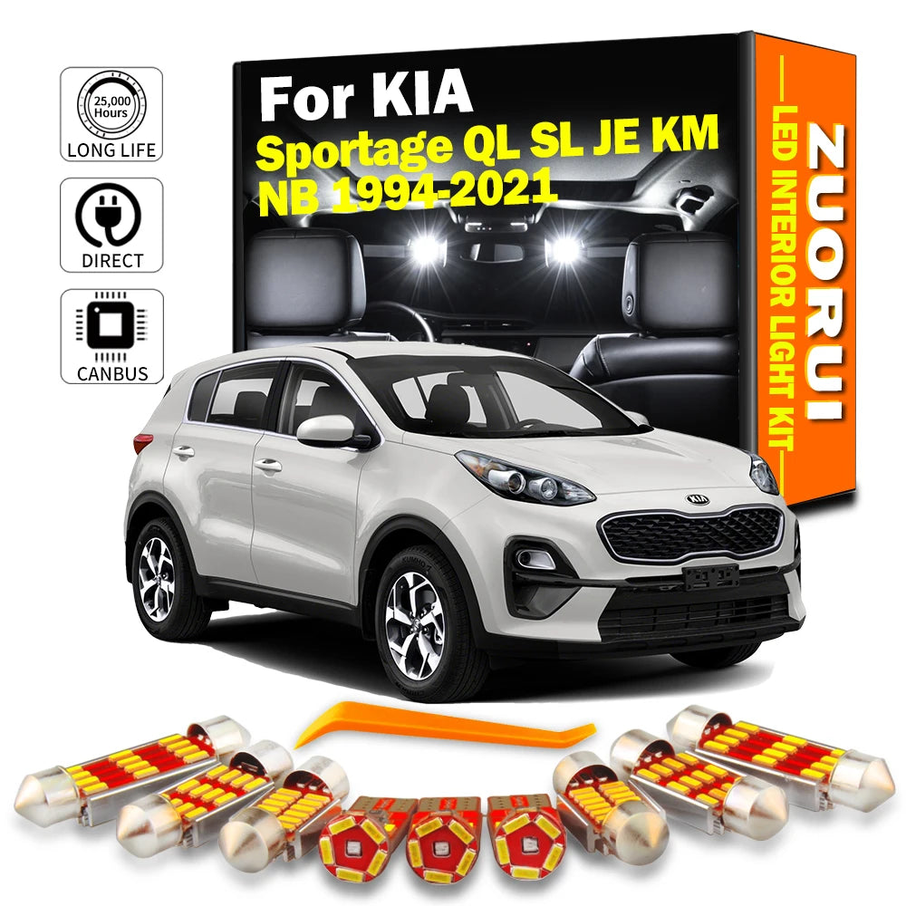 LED Interior Light Kit for KIA KR Sportage QL SL JE KM NB 1994- 2016 - Canbus Dome Map Door Trunk Bulbs | AUTOKITSHOP