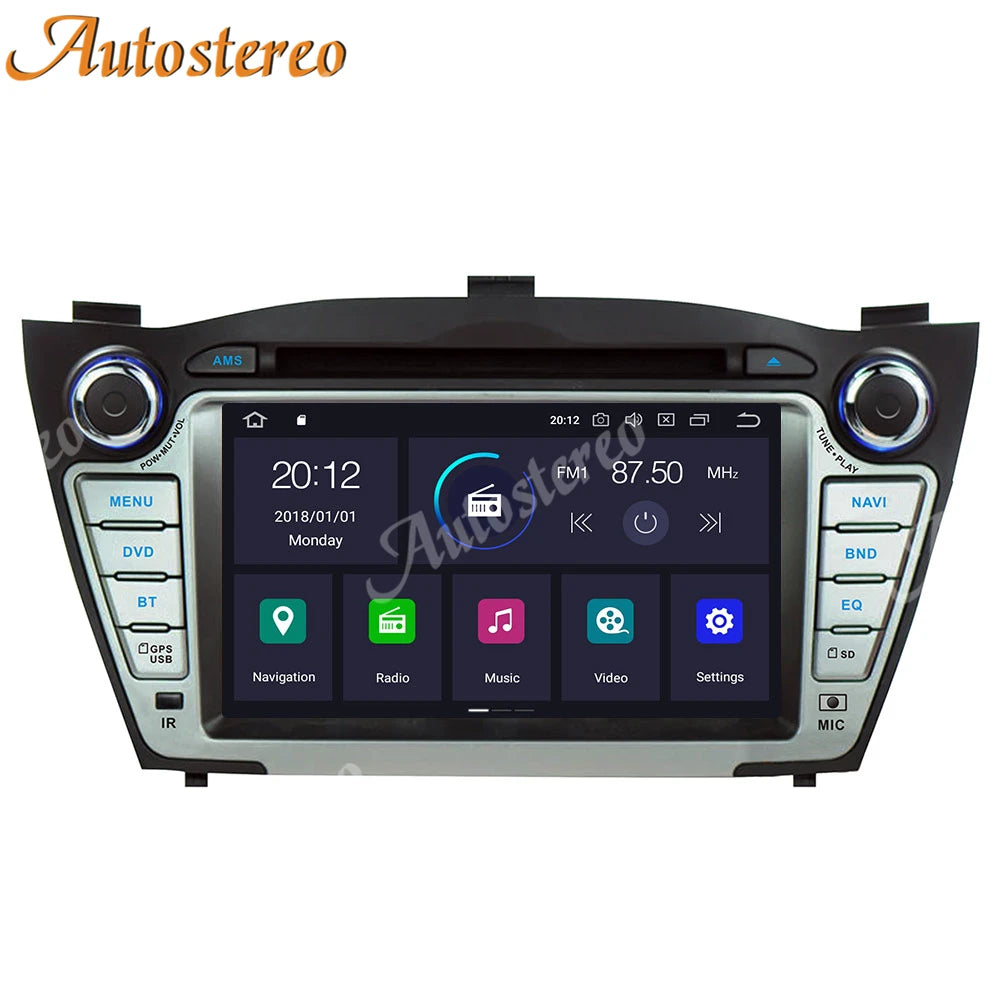 Android 14 Carplay Car GPS Navigation for Hyundai IX35 2009-2015 Head Unit Auto Stereo Mul