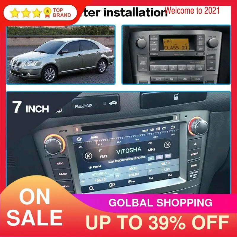 Carplay Android 13 For Toyota Avensis 2002-2008 T25 Car DVD Player Auto GPS Navigation mul